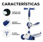 MONOPATIN CON ASIENTO C/LUZ M-162101,AZUL Y BLANCO - Imagen 2