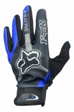 GUANTES FOX PARA MOTERO TALLE M NEGRO Y AZUL - Imagen 2