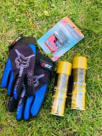 COMBO CANDADO DE FRENO DE DISCO MOTO/BICI-GUANTESFOX-ACEITE ELAION 220ML