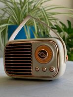 RADIO VINTAGE BT/FM/MP3 RECARGABLE BEIGE - Imagen 2