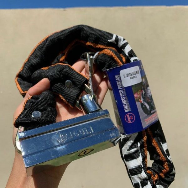 LINGA CADENA PARA MOTO CON CANDADO