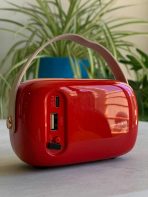 RADIO VINTAGE BT/FM/MP3 RECARGABLE ROJA - Imagen 3