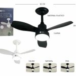 VENTILADOR DE TECHO CON LUZ FRIA Y CALIDA 24'' BLANCO