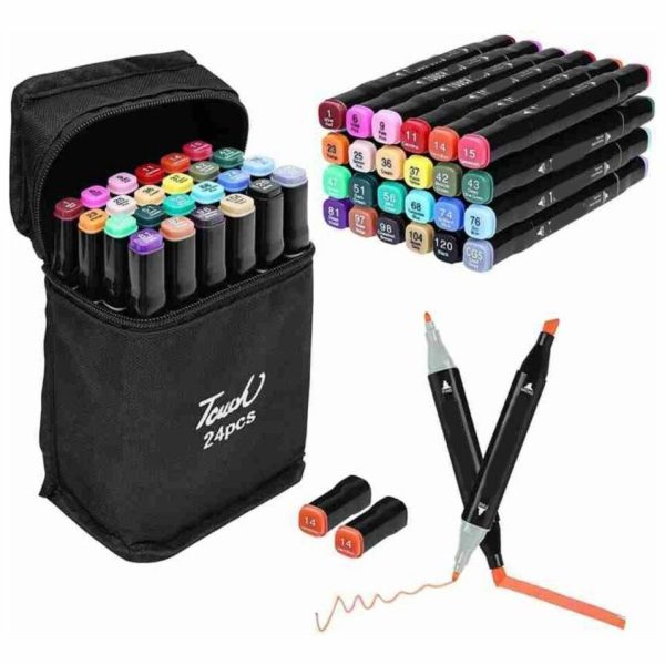 MARCADORES DOBLE PUNTA X24PCS