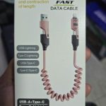 CABLE ENRRULADO 4 EN 1 27/65W 54511 (ROSA)