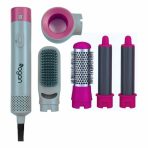 SET 5 EN 1 MOLDEADOR RIZADORA (B,R,GR. ) ROSA PASTEL  Y NEGRO - Imagen 2