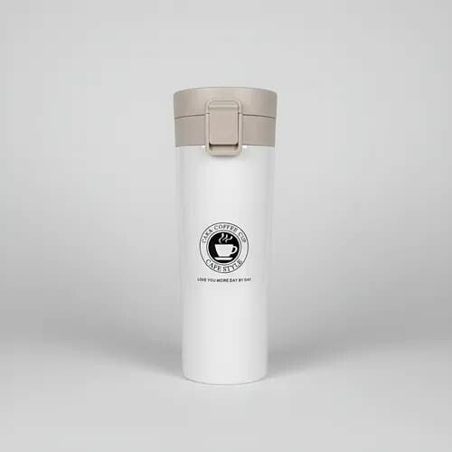 VASO TERMICO DE CAFE 380ML (BLANCO )