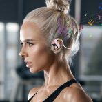 AURICULAR BLUETOOTH OPEN-EAR JS-8 ROSA - Imagen 2