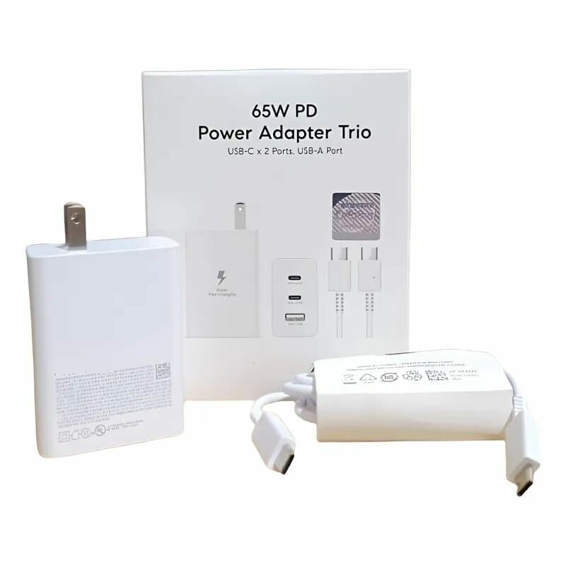 CARGADOR COMPLETO SAMSUNG 65W TIPO C CALIDAD ORIGINAL+CABLE C A C BLANCO CARGADOR COMPLETO SAMSUNG 65W TIPO C CALIDAD ORIGINAL+CABLE C A C BLANCO - Imagen 1