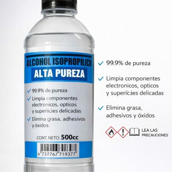 ALCOHOL ISOPROPILICO 500CC ALTA PUREZA BREAKI LAB