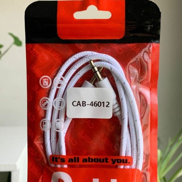 CABLE AUXILIAR CORDON 3.5 BLANCO CAB-46012