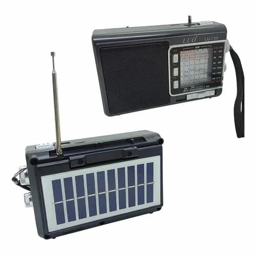 RADIO AM/FM PARLANTE CON LINTERNA (CON PANEL SOLAR ) RADIO AM/FM PARLANTE CON LINTERNA (CON PANEL SOLAR ) - Imagen 1