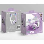 AURICCULAR GATITO AUX BT CON LUZ Y HUELLA  AU-16015 LILA