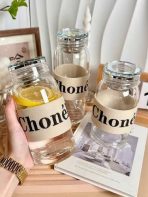 SET DE TAZAS Y BOTELLA DE VIDRIO 7PCS HOGO618