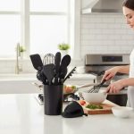 SET UTENCILLO COCINA SILICONA X 21 PCS SS21 NEGRO