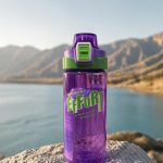 BOTELLA DEPORTIVA EFFORT WTP620  TAPA LILA Y VERDE