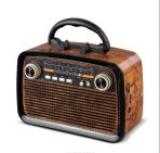 RADIO AM/FM 3PLG 3 BANDAS BLUETOOH WOODEN - Imagen 2