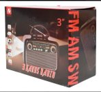 RADIO AM/FM 3 BANDAS CON LINTERNA BLUETOOH KTF-1467 RED