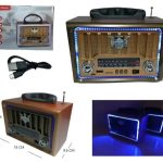 RADIO VINTAGE FM, USB ,TF CARD RECARGABLE SILVER
