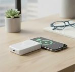 POWERBANK INALAMBRICO MAGNETICO 12.000 MAH LAMBOTECH CAR098 BLANCO - Imagen 4