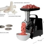 PICADORA DE CARNE DE ACERO INOXIDABLE 800W