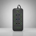ALARGUE 2M C/6 ENTRADAS + USB + 2 TIPO C NEGRO