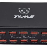 ESTACION DE CARGA TIME 10 PUERTOS USB 60W (SIN CAJA) COLOR NEGRO