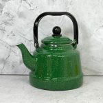 PAVA VINTAGE C/ACABADO ESMALTADO 1.7L EXT0651 VERDE OSCURO