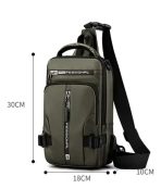 MOCHILA BANDOLERA UNISEX JK-30187 DORADA