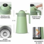 JARRA TERMO 1LT C/PANTALLA DE TEMPERATURA LYBW (VEREDE AGUA)
