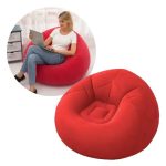 SOFA SILLON INFLABLE CON INFLADOR ROJO