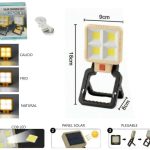 LINTERNA DE CAMPING C/PANEL SOLAR  NY-9808C