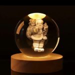 BOLA LED DE CRISTAL 8CM LED-83071 LED-83058 PAPA NOEL