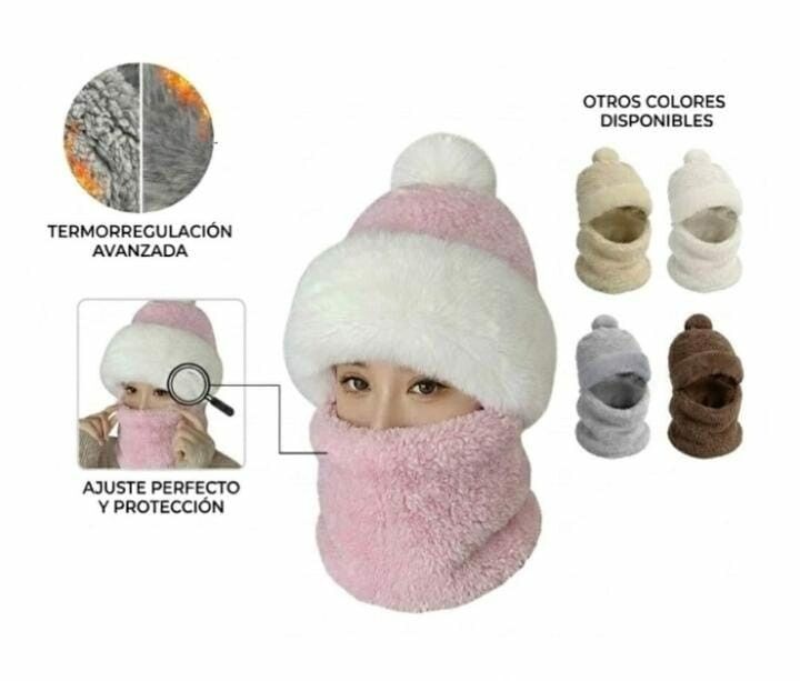 GORRO DE INVIERNO DE MUJER HT-25132 BLANCO GORRO DE INVIERNO DE MUJER HT-25132 BLANCO - Imagen 1