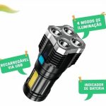LINTERNA 4 LED RECARGABLE L-19