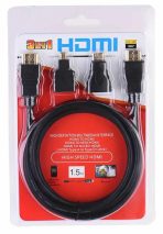 CABLE HDMI 1.5M 3 E 1 ADAPTADORES MINI HDMI Y MICRO  EC100396