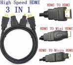 CABLE HDMI 1.5M 3 E 1 ADAPTADORES MINI HDMI Y MICRO  EC100396 - Imagen 3