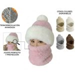 GORRO DE INVIERNO DE MUJER HT-25132 MARRON OSCURO