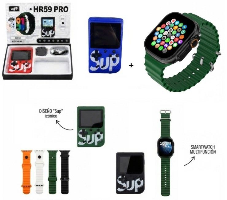 COMBO CONSOLA SUP Y SMARTWACH NEGRO HR59PRO COMBO CONSOLA SUP Y SMARTWACH NEGRO HR59PRO - Imagen 1