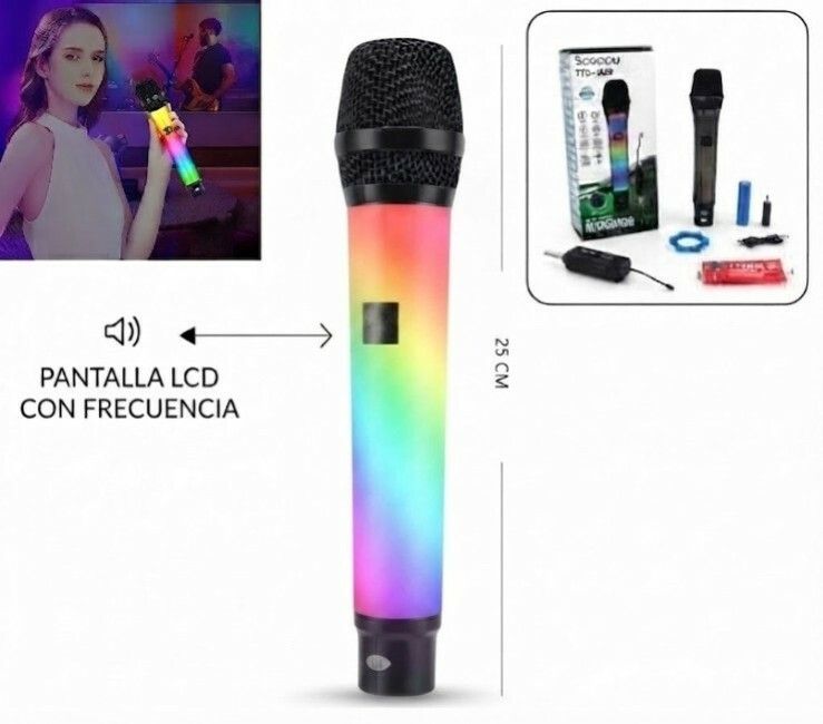 MICROFONO INALAMBRICO RGB MICROFONO INALAMBRICO RGB - Imagen 1