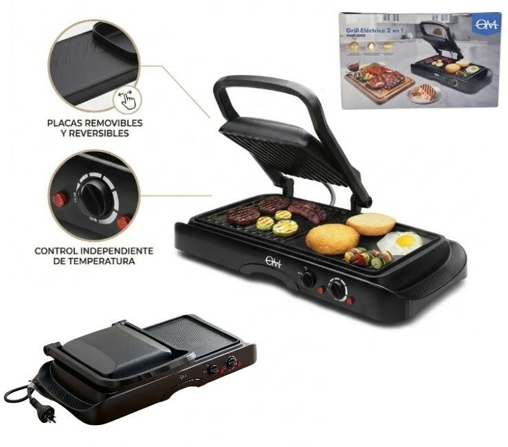 GRILL PARRILLA ELECTRICO 2 EN 1 PAR-2000 GRILL PARRILLA ELECTRICO 2 EN 1 PAR-2000 - Imagen 1