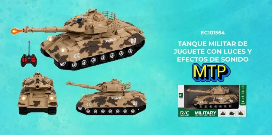 TANQUE MILITAR DE JUGUETE CON LUCES Y EFECTOS TANQUE MILITAR DE JUGUETE CON LUCES Y EFECTOS - Imagen 1