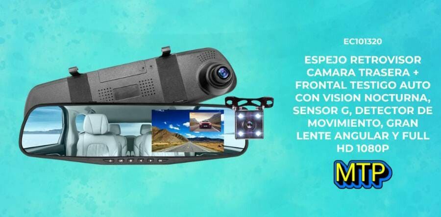 ESPEJO RETROVISOR CAMARA TRASERA+FRONTAL ESPEJO RETROVISOR CAMARA TRASERA+FRONTAL - Imagen 1