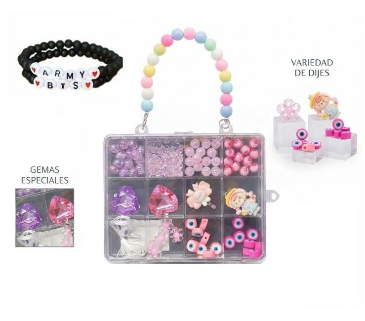 KIT PARA HACER PULSERA 2400 PCS MELECH-697 KIT PARA HACER PULSERA 2400 PCS MELECH-697 - Imagen 1