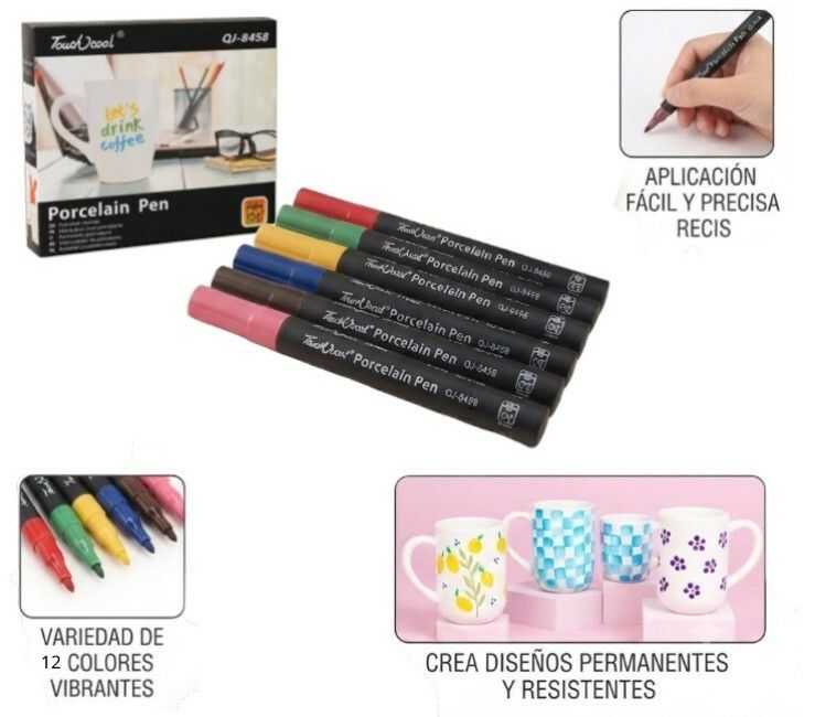 SET 12 MARCADORES PARA PORCELANA QJ-8458 SET 12 MARCADORES PARA PORCELANA QJ-8458 - Imagen 1