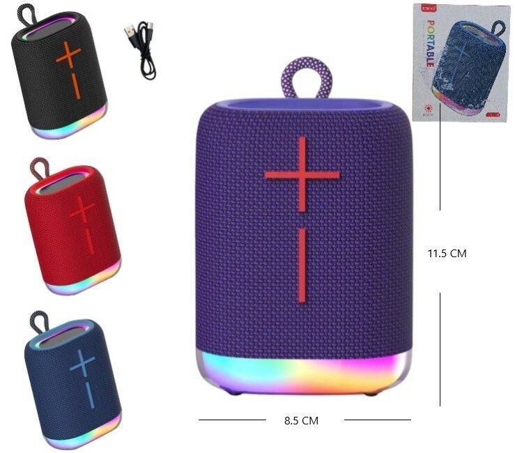 PARLANTE PORTATIL RGB AZUL KTS-1828 PARLANTE PORTATIL RGB AZUL KTS-1828 - Imagen 1