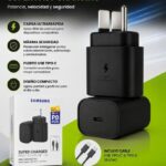 CARGADOR SAMSUNG 45W + CABLE C A C CAJA BLANCA Y AZUL CARS45W
