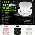 AURICULAR A9 PRO COLORES A9PC NEGRO