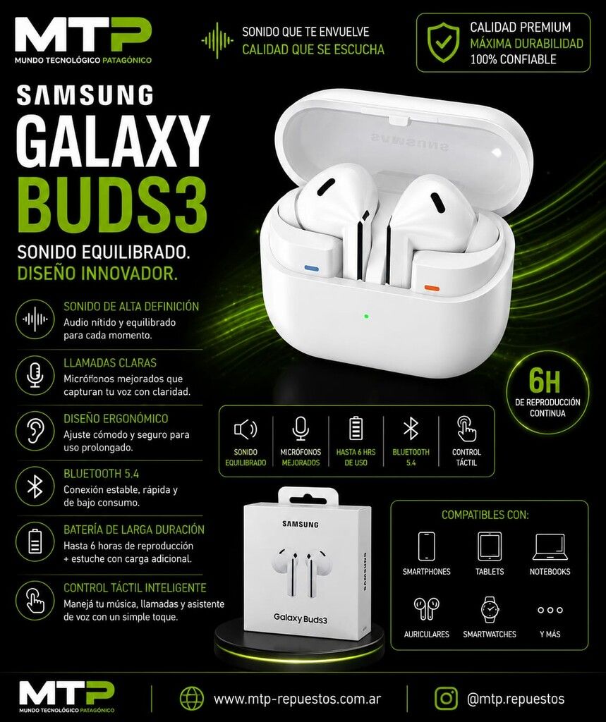 AURICULAR SAMSUNG BUDS 3 (CAJA BLANCA )(R530) ASB3 AURICULAR SAMSUNG BUDS 3 (CAJA BLANCA )(R530) ASB3 - Imagen 1
