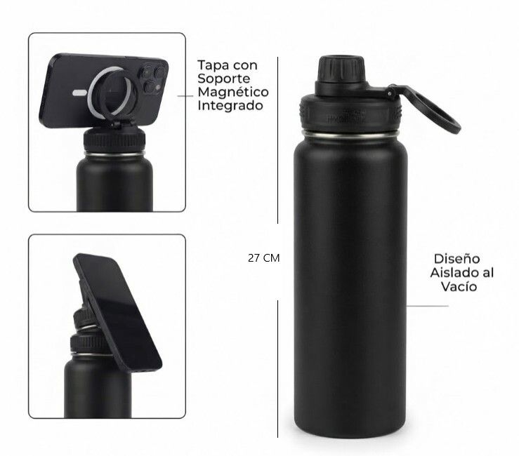BOTELLA TERMICA CON SOPORTE MAGNETICO 700 MELECH-783 BOTELLA TERMICA CON SOPORTE MAGNETICO 700 MELECH-783 - Imagen 1